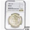 Image 1 : 1881-S Morgan Silver Dollar NGC MS66