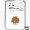 Image 1 : 1887 Indian Head Cent NGC MS63 RB