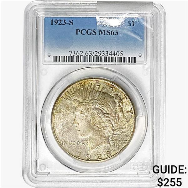 1923-S Silver Peace Dollar PCGS MS63
