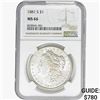 Image 1 : 1881-S Morgan Silver Dollar NGC MS66