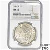 Image 1 : 1881-S Morgan Silver Dollar NGC MS66