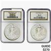 Image 1 : [2] 1987 Silver Eagle NGC MS69