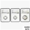 Image 1 : 1951&1953 [3] 2 10C, 1 25C NGC PF