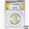 Image 1 : 1949-S Franklin Half Dollar ANACS MS64
