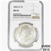 Image 1 : 1884-CC Morgan Silver Dollar NGC MS63