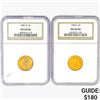 Image 1 : [2] Wheat Cent NGC MS65-66 RD [1951-D, 1953-S]