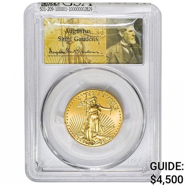 2016 1/2oz $25 AGE PCGS MS70 First Strike