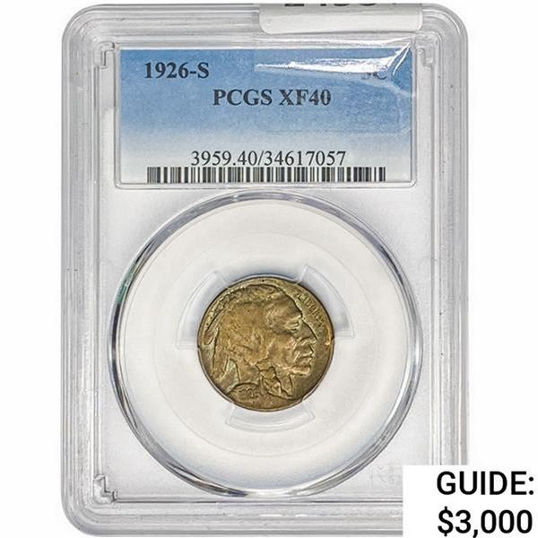 1926-S Buffalo Nickel PCGS XF40