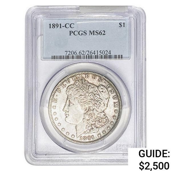 1891-CC Morgan Silver Dollar PCGS MS62