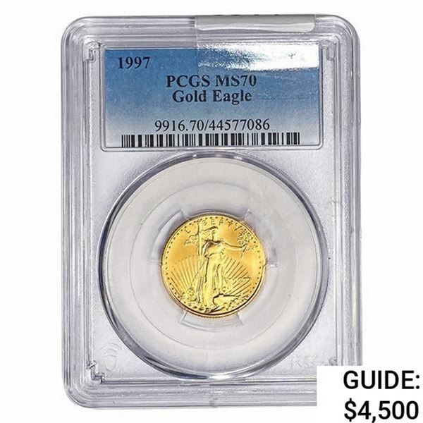 1997 1/4oz $10 AGE PCGS MS70