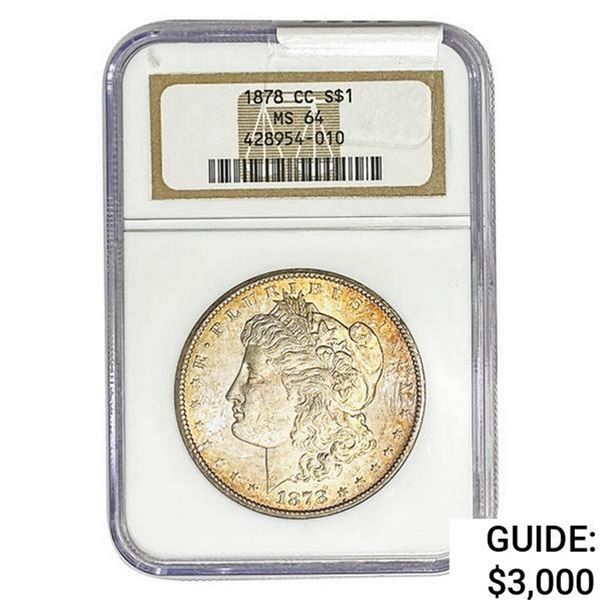 1878-CC Morgan Silver Dollar NGC MS64