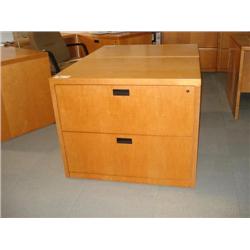 Golden Maple 2-drawer Filing Cabinet