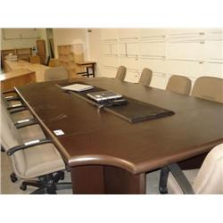 Walnut Large  Ultimate Boardroom Table W/inlay