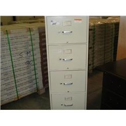 Beige Metal 4 Drawer Legal Filing Cabinet