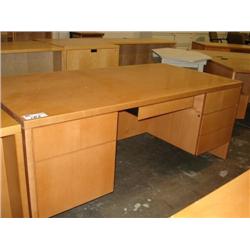 Maple Double Ped Desk