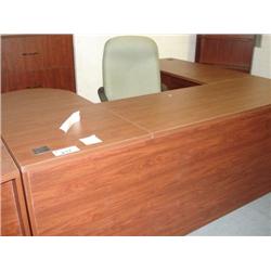 Dk Cherry U-Shaped  Executive Desk