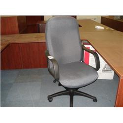 Grey Cloth Highback Gaslift Chair