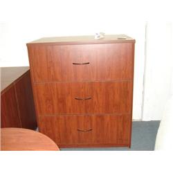 Dk Cherry 3 Drawer Filing Cabinet