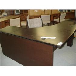 Walnut Corner Computer Executive Desk