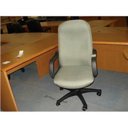 Green Cloth Highback Gaslift Chair