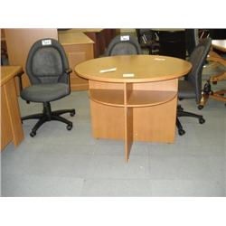 Oak Round Conference Table