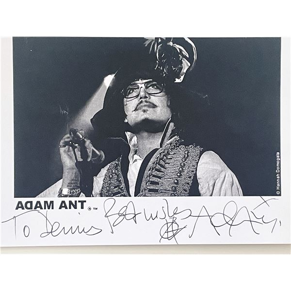 Adam Ant signed photo card