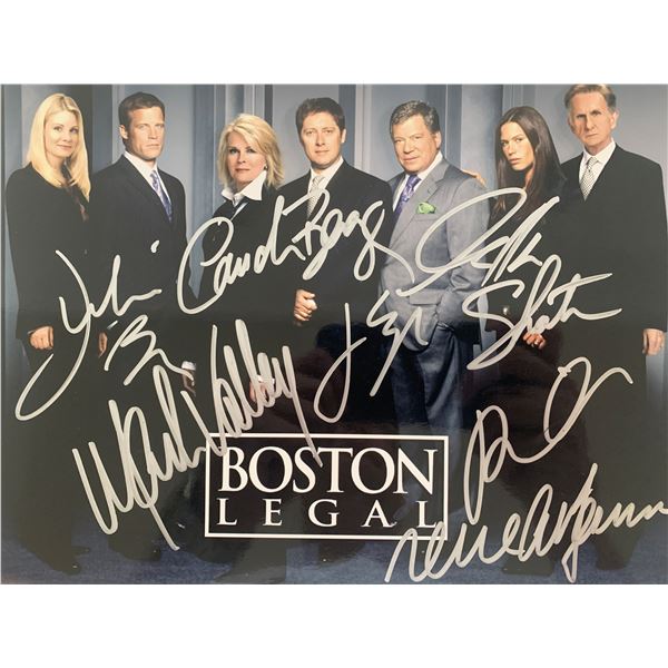 Boston Legal cast James Spade, William Shatner, Rhona Mitra, Candice Bergen, Mark Valley, René Auber