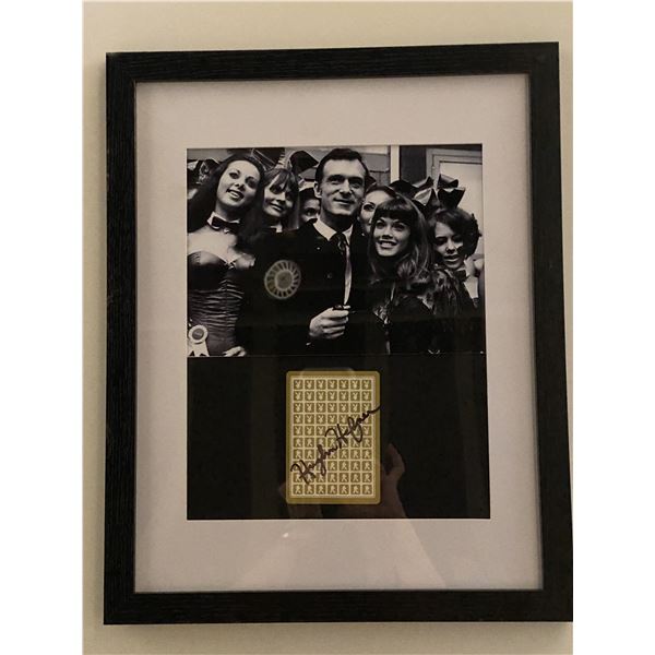 Hugh Hefner signed playing card. GFA authenticated