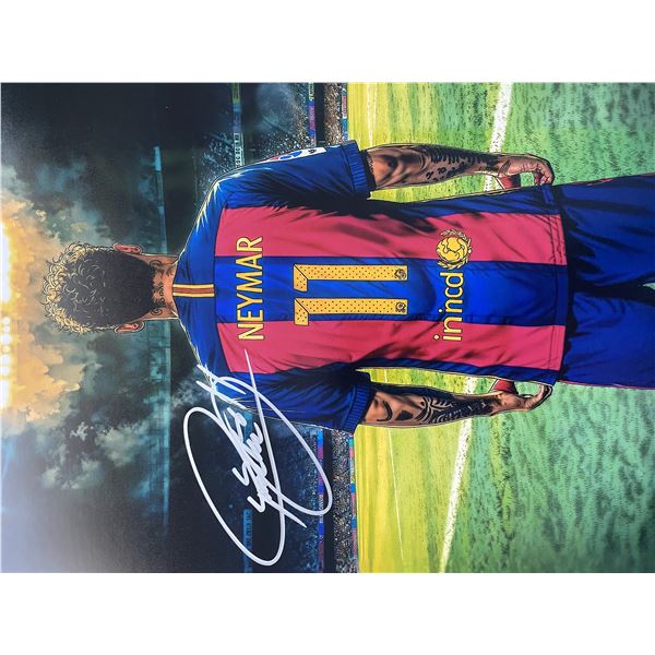 Brazilian Soccer Star Neymar signed photo