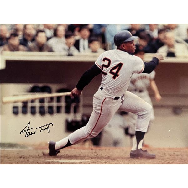 Willie Mays signed photo