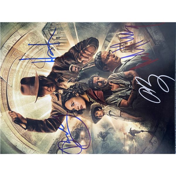 Indiana Jones cast signed movie photo