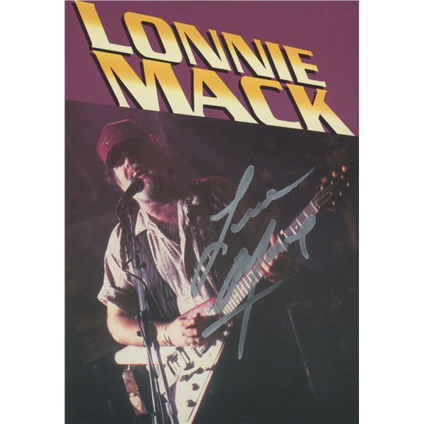 Lonnie Mack signed postercard