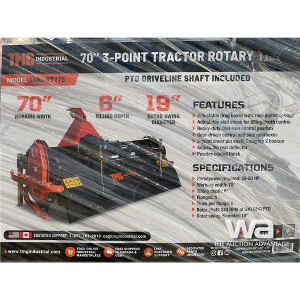 TMG 70 IN. 3 PT. HITCH ROTARY TILLER