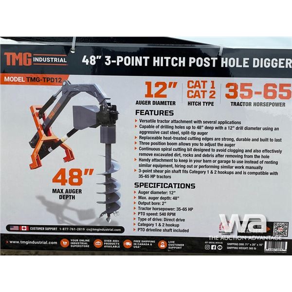 TMG 48 IN. HYDRAULIC ASSIST POST HOLE DIGGER