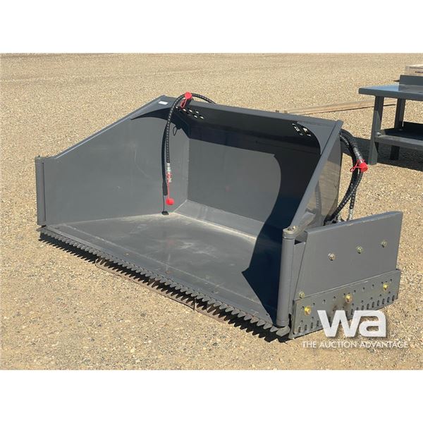 80 IN. SKID STEER HYDRUALIC BUCKET WITH WINGS