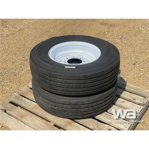 (2) GRIZZLY ST235/80R16 TRAILER TIRES & RIMS