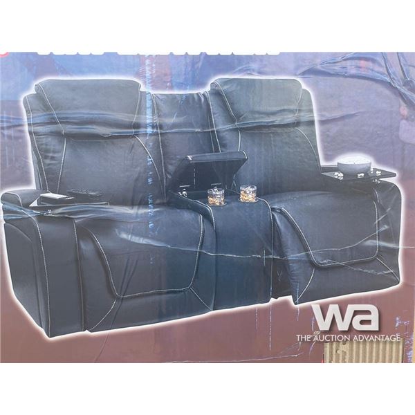 2 SEATER AIR LEATHER THEATER RECLINER