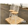 Image 1 : (2) WOODEN HIGH TOP CHAIRS