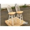 Image 2 : (2) WOODEN HIGH TOP CHAIRS
