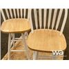 Image 6 : (2) WOODEN HIGH TOP CHAIRS