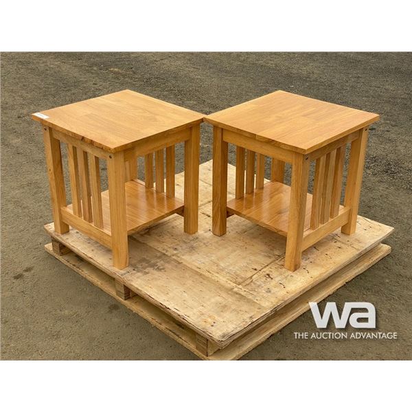 (2) WOODEN NIGHTSTAND TABLES