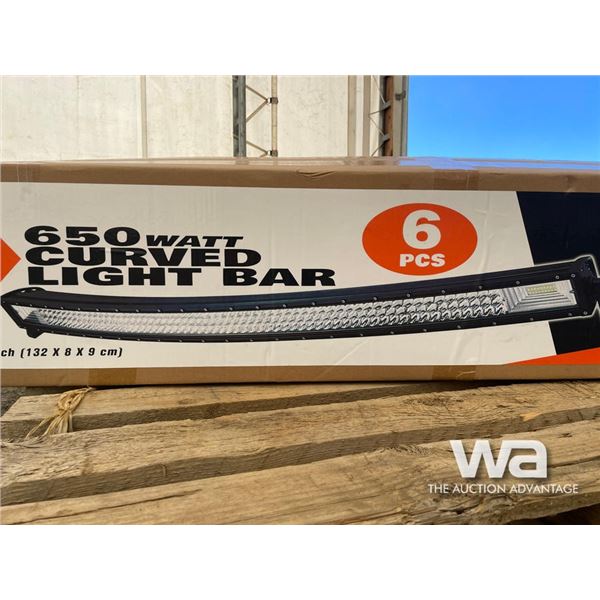 (6) PCS. 50 IN. 650W CURVED LIGHT BARS