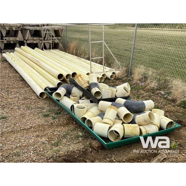 6 IN. PLASTIC PIPE W/ ELBOWS & CONNECTORS