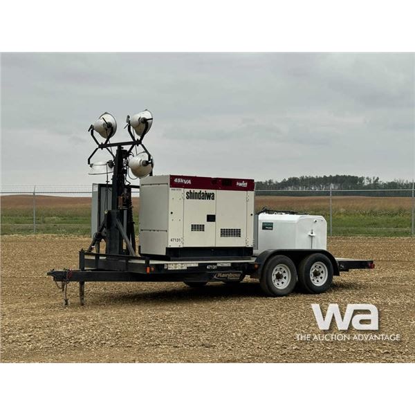 SHINDAIWA 45KVA GENERATOR/LIGHT TOWER TRAILER