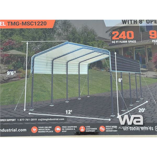 TMG 12 X 20 FT. METAL CARPORT