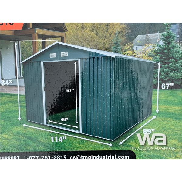 TMG 8 X 10 FT. GALVANIZED METAL SHED