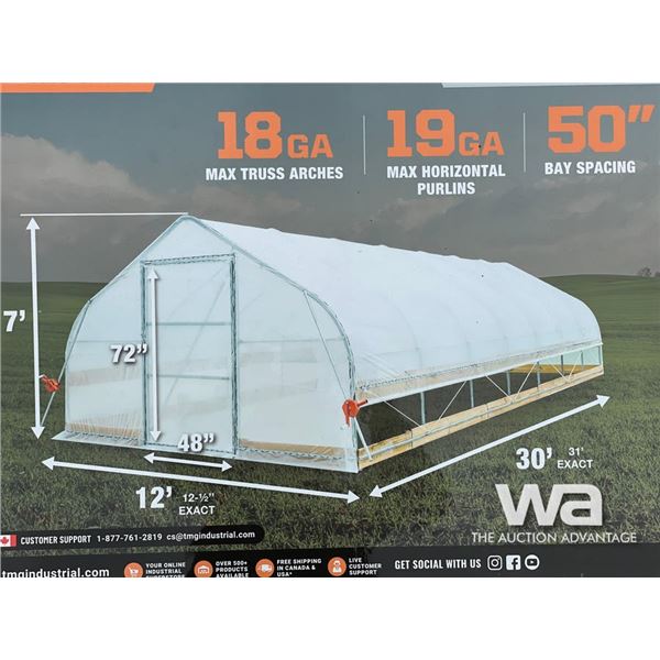 TMG 12 X 30 FT. TUNNEL GREENHOUSE