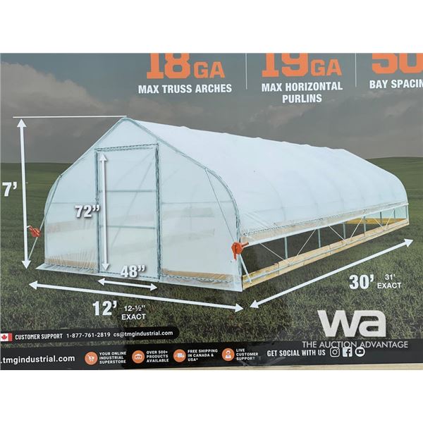 TMG 12 X 30 FT. TUNNEL GREENHOUSE