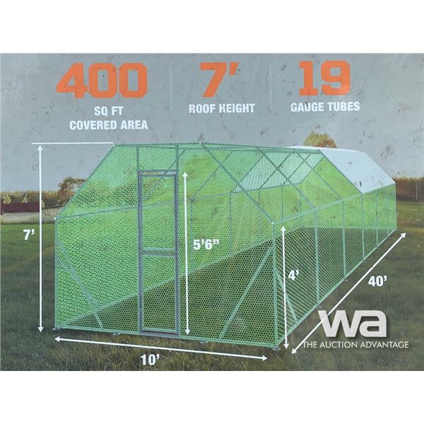 TMG 10 X 40 FT. CHICKEN SHELTER