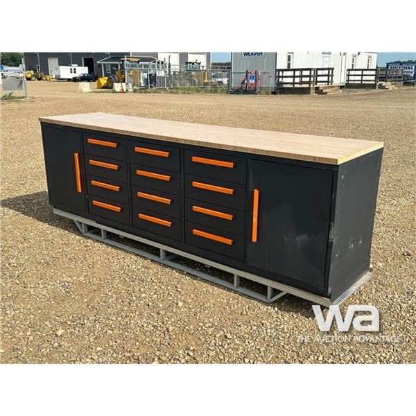 10 FT. 12 DRAWER STEEL WORKBENCH